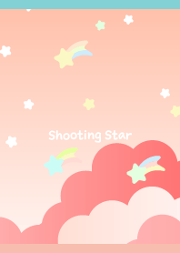 Shooting Star & cloud on pink & blue JP