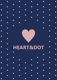 HEART&DOT *NAVY PINK*