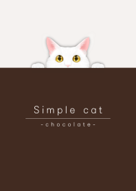 simple white cat/chocolate brown.