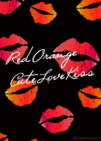 Red Orange Cute Love Kiss