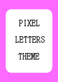 PIXEL LETTERS THEME-NEON PINK-BLACK