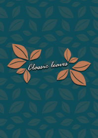 Classic leaves -Orange & Blue green-