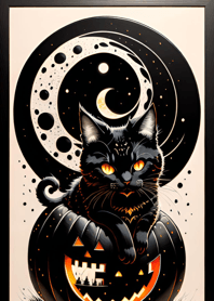 halloween cat 5452BA