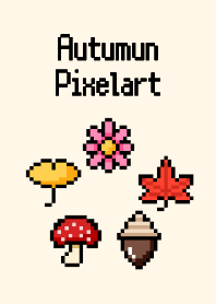 Pixel art autumn theme.