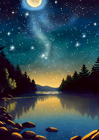 Beautiful starry night view#856