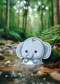 Elephant in Stream
