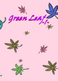 Green leaf-1- Pink color