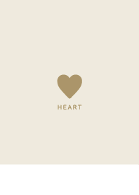 Simple Heart //Dull Color&White/Beige 02