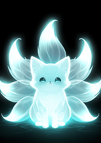 藍色幻靈小九尾狐❤️