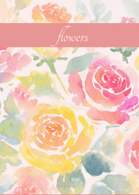 Pastel Roses2 on light pink