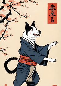 Ukiyo-e dancing dog Z5NpX