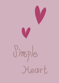 Dull pink red heart g