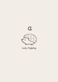 Lucky Hedgehog -brown- moon