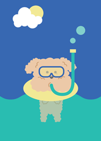 Fluffy Puppy : Minimal Mint Blue