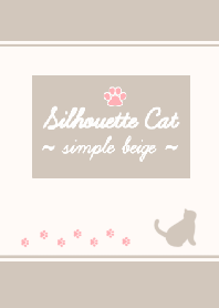 Silhouette Cat ~simple beige~