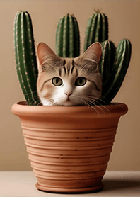 Weird Cat - Likes Cactus 1