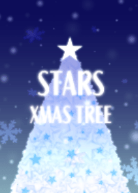 Stars christmas tree blue