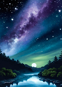 Beautiful starry night view#1530