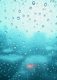 Rain through the window / Mint + Pink