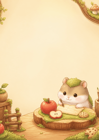Moss Hamster Apple Cookie Desk