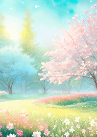 優美な春の風景の着せかえ(Spring-831)