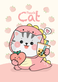 Cat Dino Cute : Peach Lover