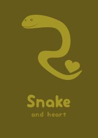 Snake & heart Olive drab