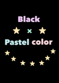 black and pastel color