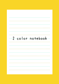 2 COLOR NOTEBOOK/LB&YEL GR/YELLOW/RED