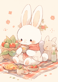 A little bunny going for a picnic JP