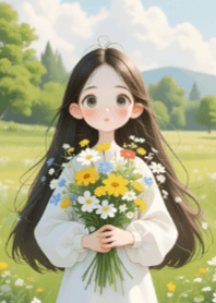 Girl and Flower V.14