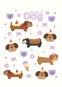 Dachshund cute : purple :D