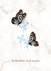 Jewel flowers and butterflies brown03_2