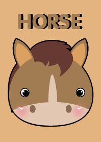 Cute Face Horse theme