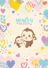 Monkey Heart Kawaii