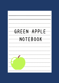 GREEN APPLE NOTEBOOK/NAVY BLUE