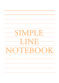 SIMPLE ORANGE LINE NOTEBOOK/WHITE