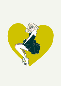 Heart girl -yellow