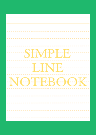 SIMPLE YELLOW LINE NOTEBOOKj-GREEN-WHITE