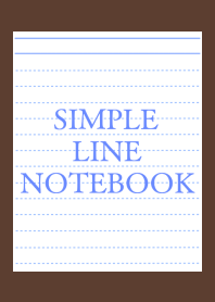 SIMPLE BLUE LINE NOTEBOOK-DEEP BROWN