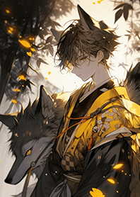 黑金の狐狸武士&狼❤️
