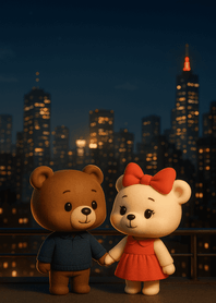 City Night Skyline Romance