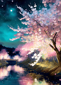 美しい夜桜の着せかえ#2510