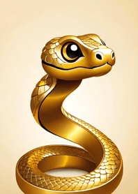 Chibi golden snake   3B9389