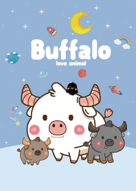 ควายน้อย คิ้วตี้ สีฟ้า