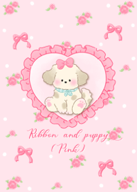 Ribbon and puppy ( pink )