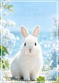 爽やかな夏の幸せうさぎ