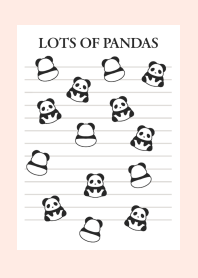 LOTS OF PANDAS NOTEBOOK/LIGHT PINK