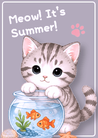 purple Meow! It's Summer!
