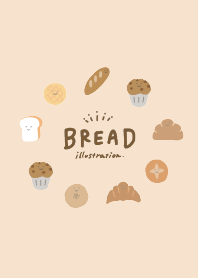 Simple / Kawaii(cute) breads character.